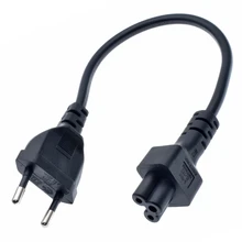 Адаптер питания Шнур кабель 30 см ЕС штекер 2 Pin штекер для IEC 320 C5 Micky для ноутбука Питание