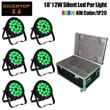 TIPTOP 18x18 Вт светодиодный RGBWA УФ бесшумные светодиодные парные прожекторы довольно рабочие DJ клуб диско для KTV, бар, свадьба, фестиваль 6в1 Roadcase