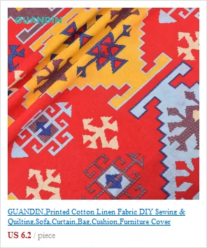 GUANDIN, Клубничная серия простой хлопок и лен с принтом ткань для домашний текстиль ручной работы ткань для занавески, дивана, подушки/полуметра