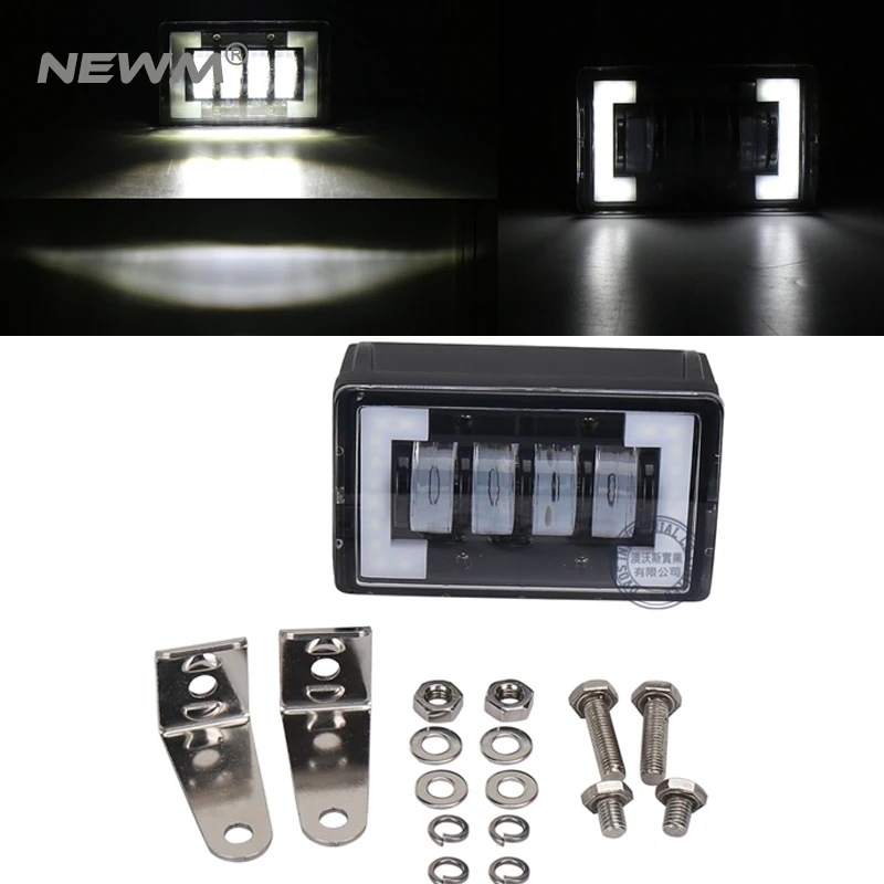 

1pc 24W DRL LED Work Driving Lights Fog Lamp Spotlights Offroad 4WD SUV 12V 24V For ATV SUV Truck Excavator Road roller