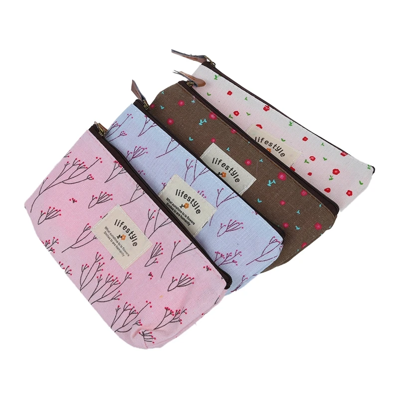 

Pastoral Canvas Pen Bag , Brand New, Different Colors,set of 4