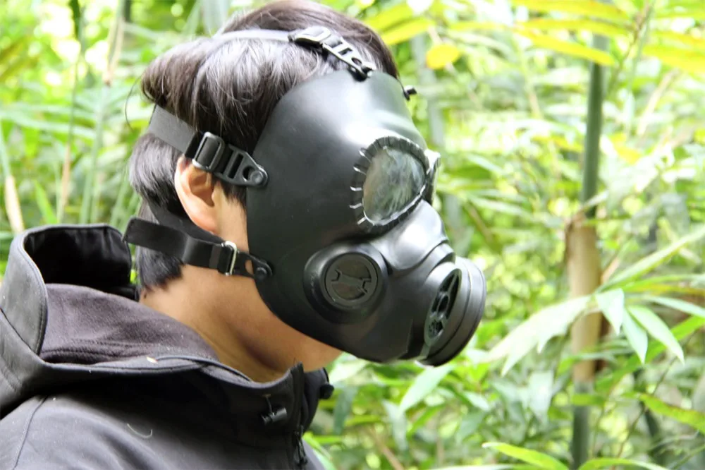 tactical skull face mask military m04 Skull perspiration protection with fan field CS gas masks for hunting airsoft (10)