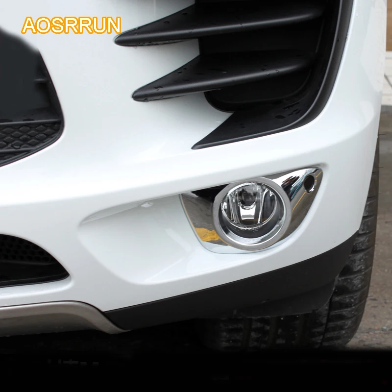 

AOSUUUN COVER Car accessories ABS Front Fog lamps cover Fit For Porsche macan 2014 2015 2016