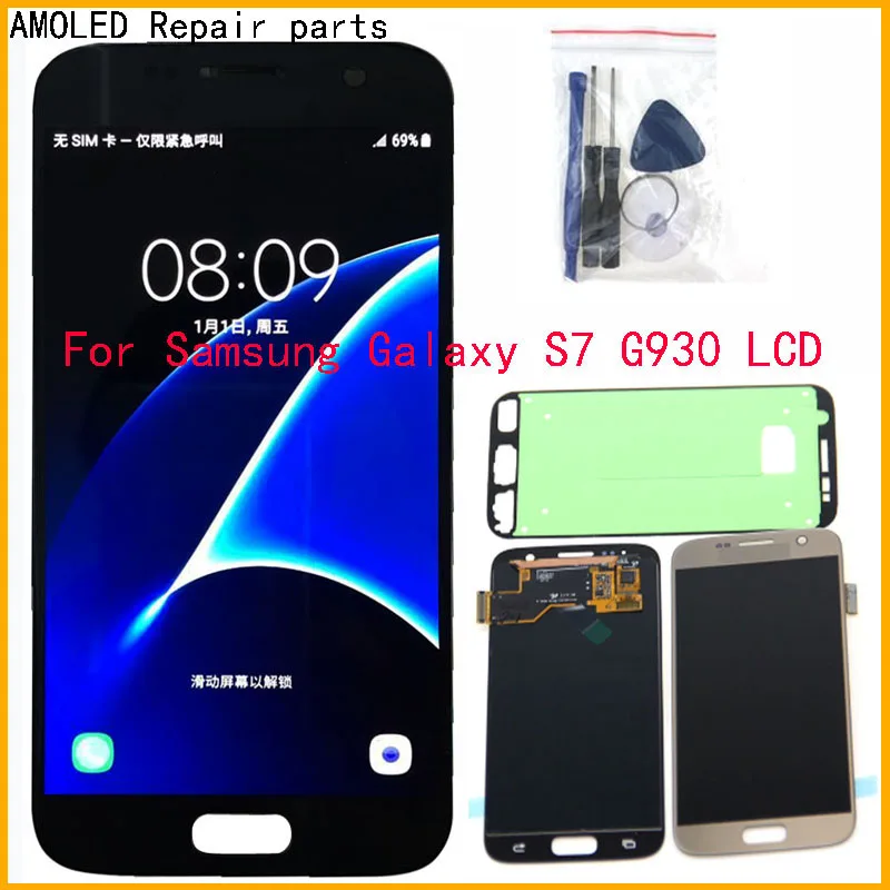 

original AMOLED S7 G930 LCD for SAMSUNG Galaxy S7 G930 G930F G930V LCD Touch Screen Digitizer Assembly with shadow Repair Parts