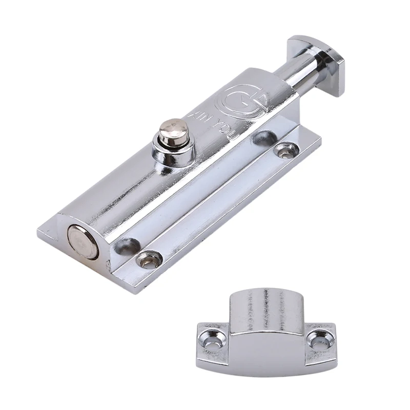 

Stainless Steel Door Latch Push Button Lock Door Window Bolt Durable Home Decoration Guard Against Theft