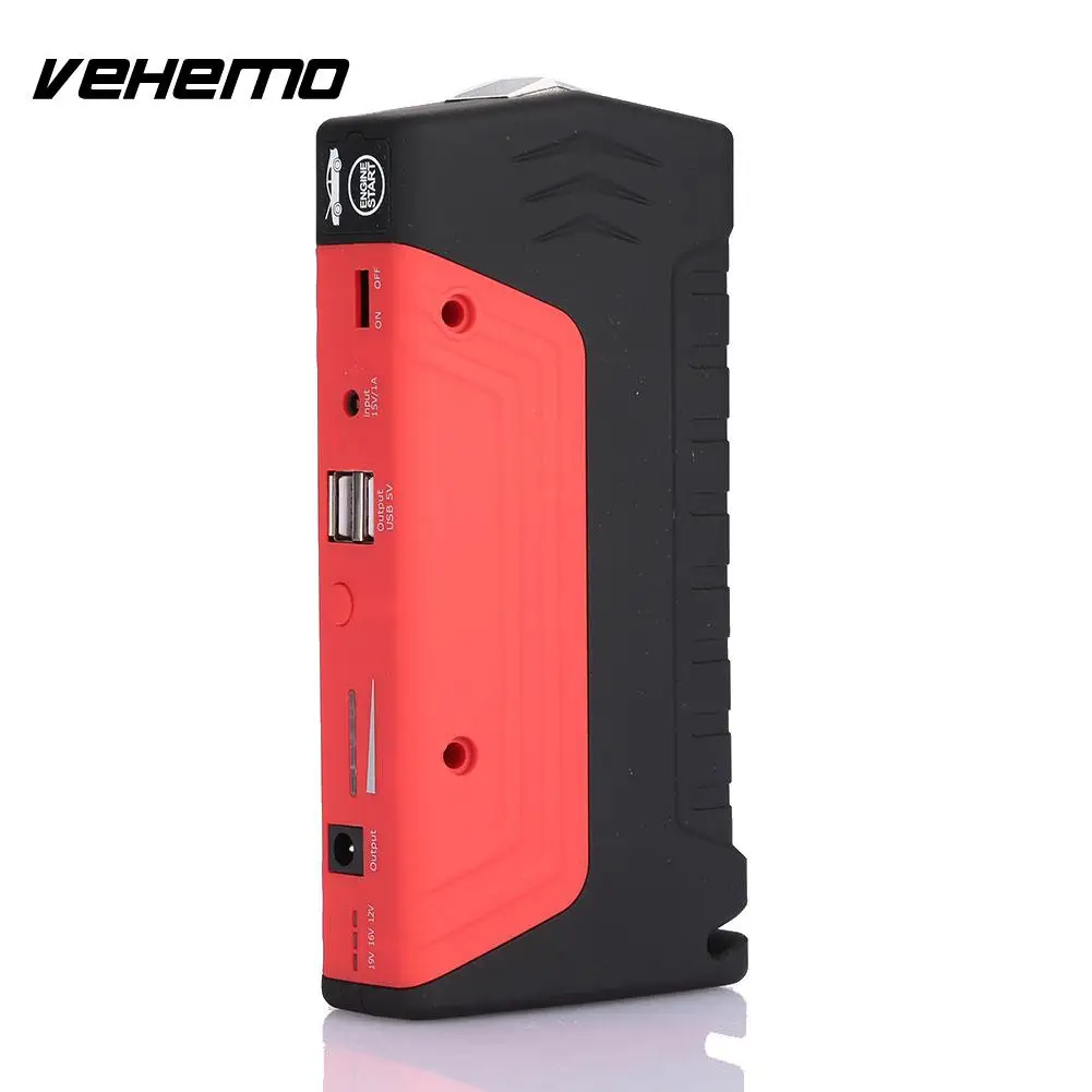 

Vehemo Dual USB Car Jump Starter Kit LED Lighting Power Kit Multifunctional Jump Starter Kit Power Supply DIY SOS