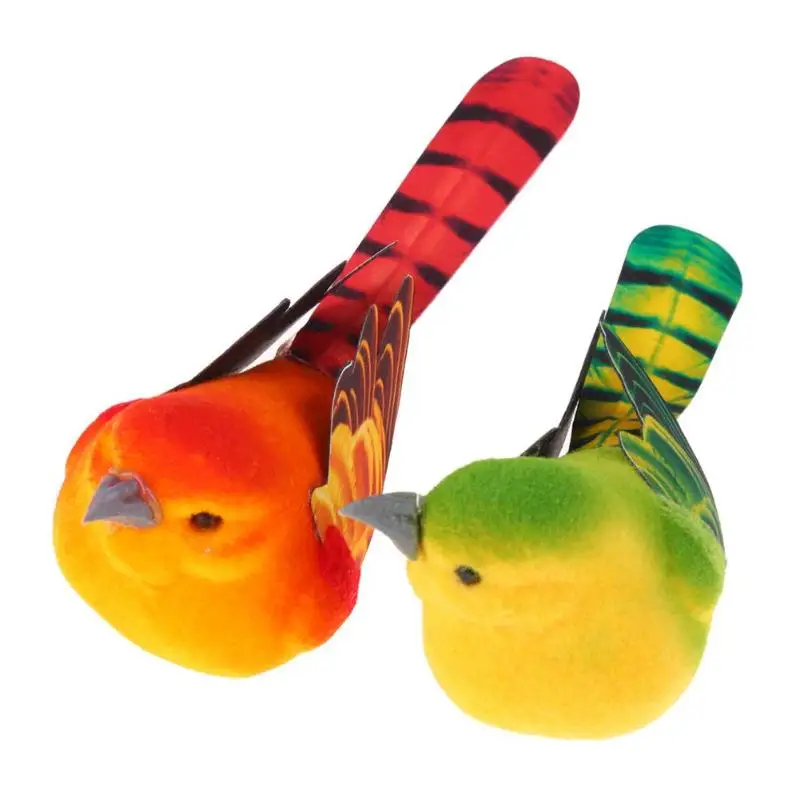 

2pcs/Pack Cute Simulation Bird Decor Christmas Bird Ornament Decoration Flock Boutique Decor New Year Kids Gift Random Color
