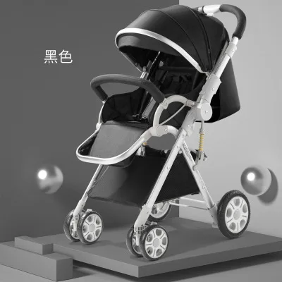 

Newborn stroller lightweight folding four-wheeled trolley can sit reclining baby two-way cart high landscape cart