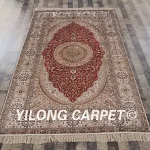 Yilong 5'x8 Восточный Китай шелковые ковры ручной работы Красный handknotted турецкие шелковые ковры(yhw435b5x8