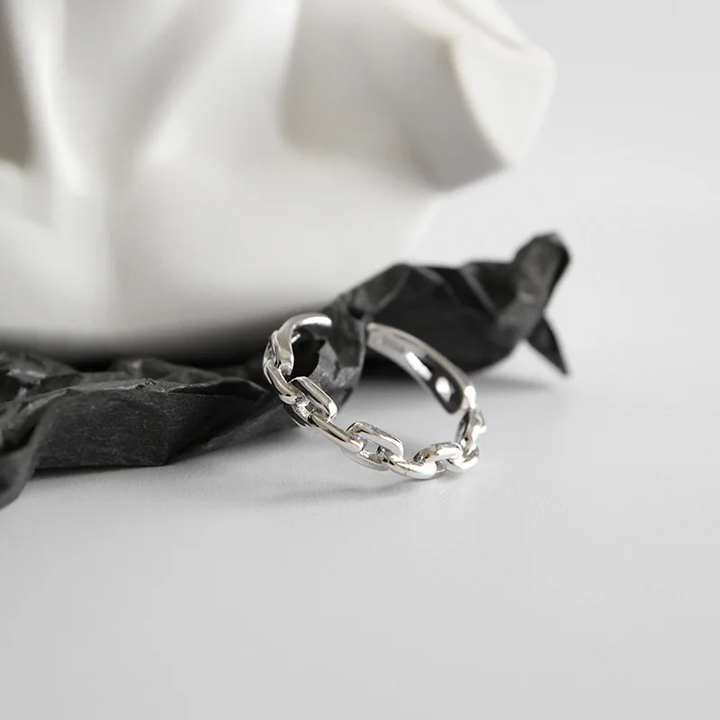 

Fashion 100% 925 sterling silver chain joint rings for women accessories bague femme, new woman ring jewellery anillos mujer