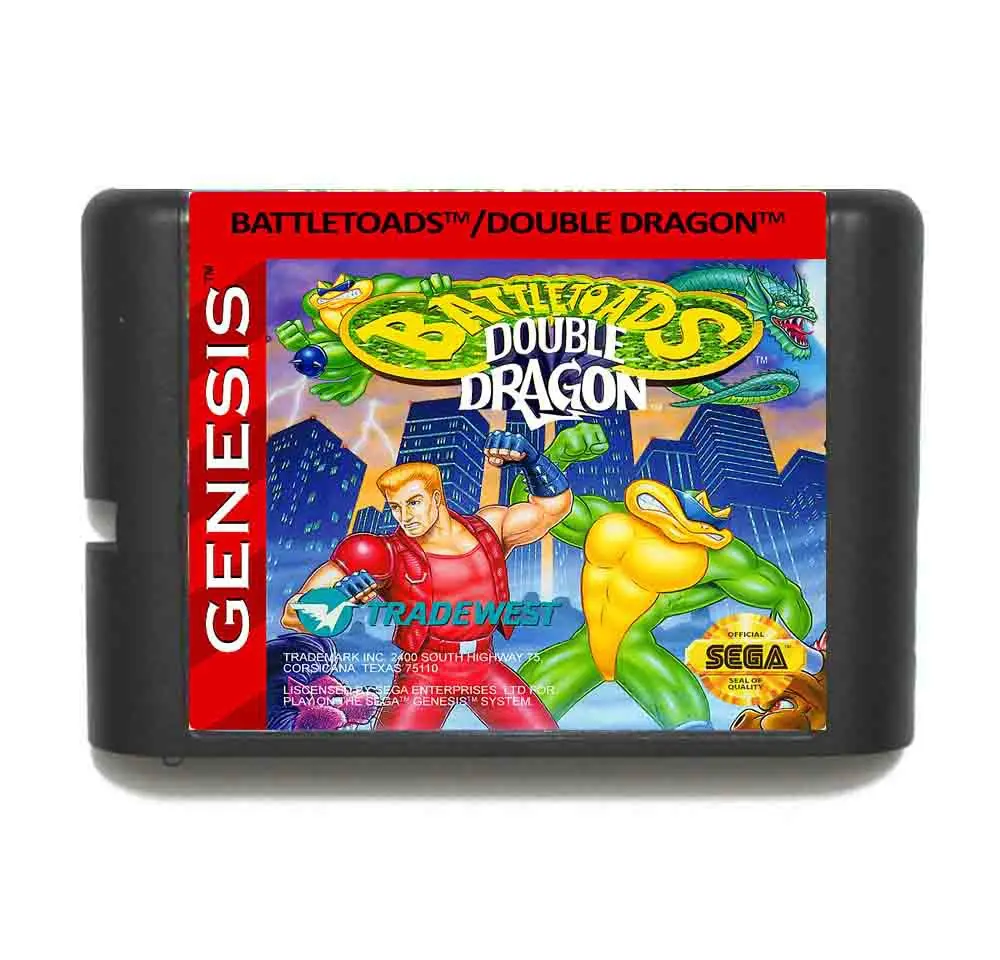 Battletoads и Double Dragon 16 бит MD карточная игра с коробкой для Sega megadrive/Genesis