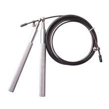 2016 Aluminum Handle Steel Cable Wire High Ultra Speed Skip Adjustable Jump Rope Workout Black free shipping