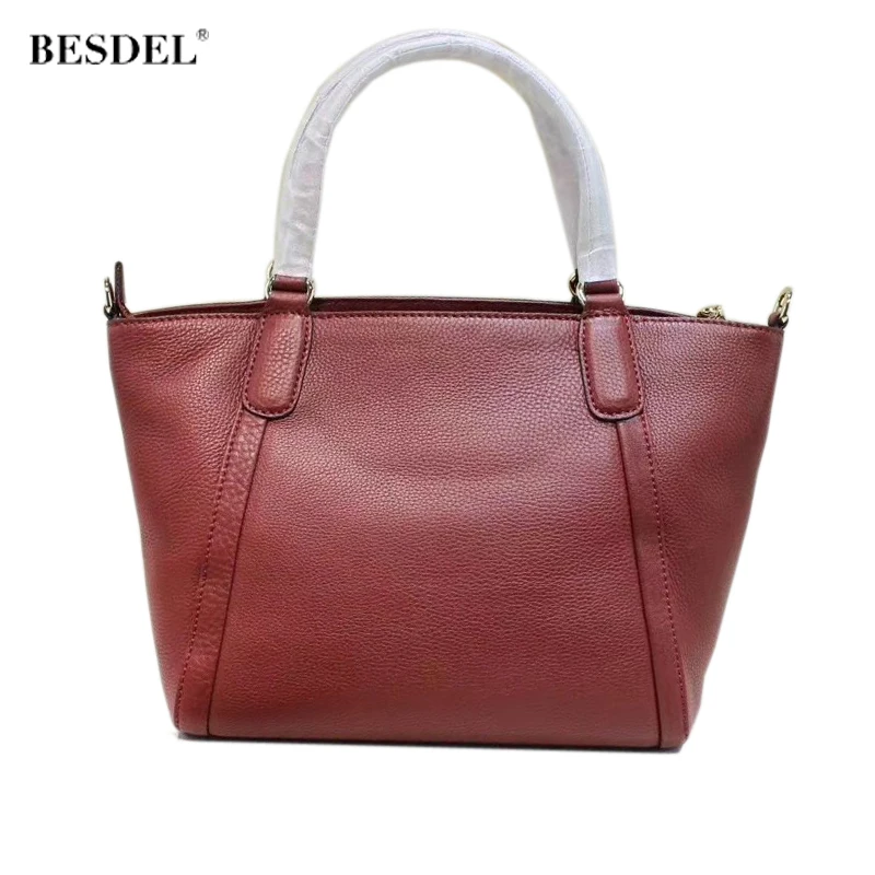 

Vintage Genuine Leather Luxury Handbag Women Shoulder Bags Brand Designer Retro Cowhide Female Trapeze Bag Bolsas Femininas