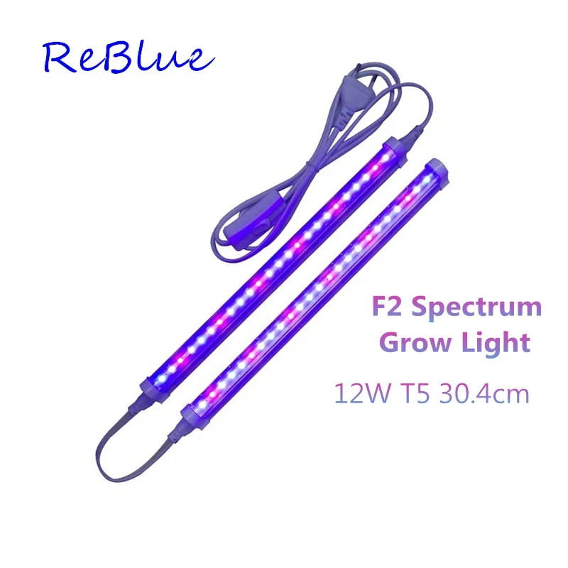 Фитоламсветильник ReBlue светодиодная полного спектра для растений 12/24 Вт