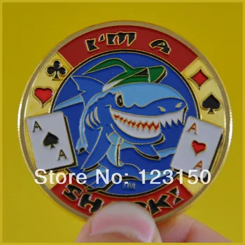 

JZ-068 Card Protector, Texas Holdem Accessories, "I 'm A SHARK"