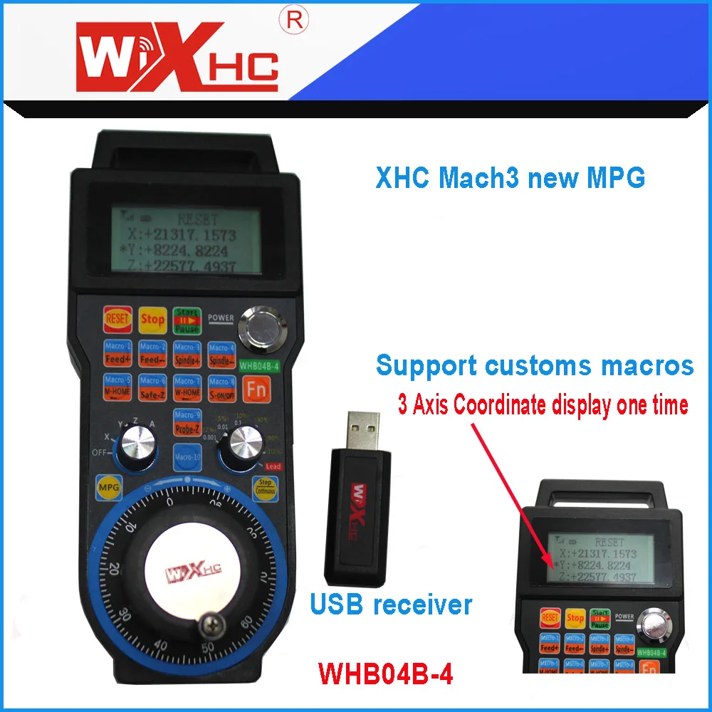 New Wireless Mach3 Mpg Pendant Handwheel For Cnc Mac.mach 3,4 Axis Controller