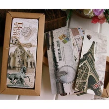 Различные европейские сцены винтажная Франция Эйфелева башня Закладка Набор 30 шт