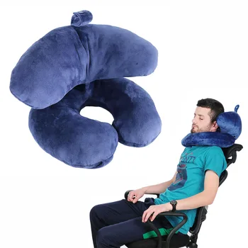 

Hot Soft Soild Airplane Travel Pillow Comfortable Car Train Office School Sleep Nap Head Neck Rest Soft Pillows @LS JA11