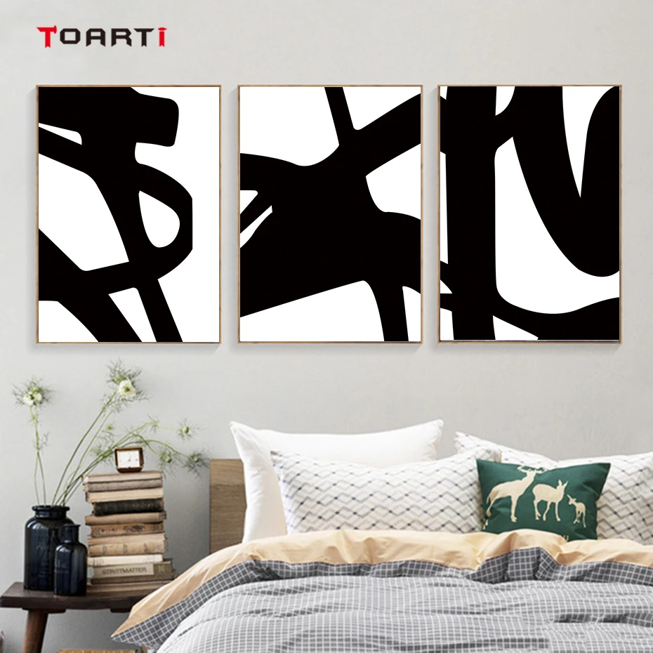 

A Painting For The Wall Poster Wall Art Canvas Prints Nordic Abstract Paintings Black White Wall Picture Living Room Home Decor
