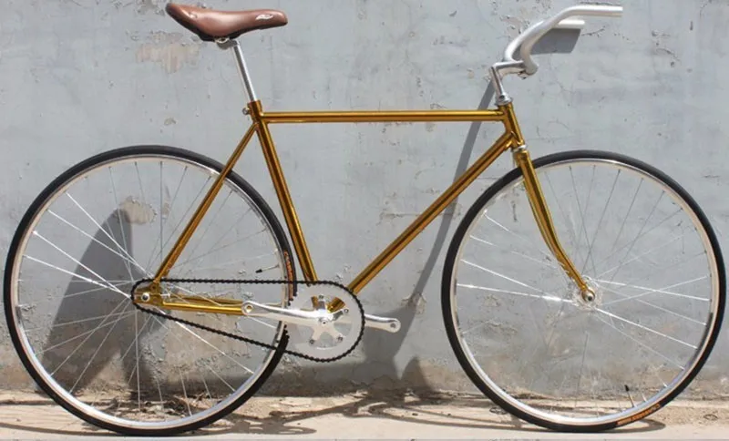 Discount Road Bicycle  Fixed Gear Bike  Customize Completed fixie Bike, student Bicycle green frameType 700C wheel   52CM frame 9