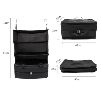 

Organizer Bags Travel Large Size Portable Luggage System Hanging Travel Shelves 3 Layer Storage Bag Organizer K529