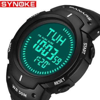 

PANARS Men's Sport Digital Watch Hours Running Swimming Sports Compass Waterproof Men Watches LED Display Digital Wristwatch