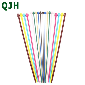 

QJH 10 set 20 piece multi-color plastic single pointed knitting needles Reinforcement of inner wire DIY tools