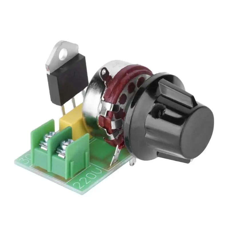 

AC 220V Electronic 3000W Imported Thyristor Electronic Dimmer Voltage Regulator Speed Control Temperature Dimmer Regulation