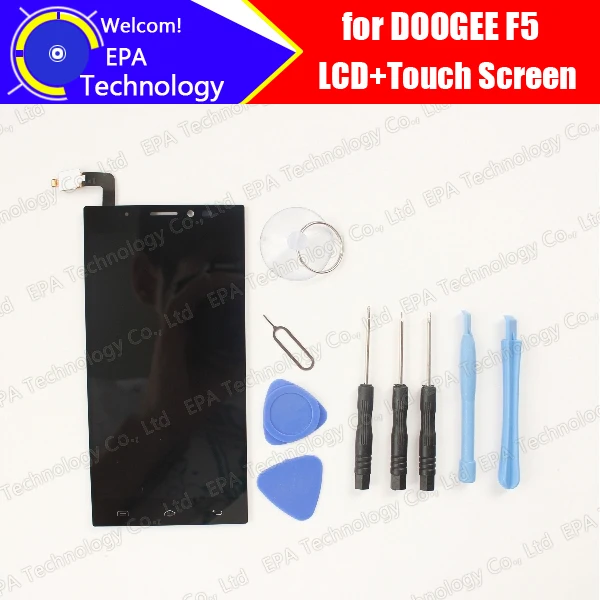 DOOGEE F5 LCD Display+Touch Screen 100% Original New Tested Digitizer Glass Panel Replacement For F5 + Tools 5pcs lot free shipping 100% new original for tcl y900 lcd screen touch panel for tcl y900 lcd display 100% tested