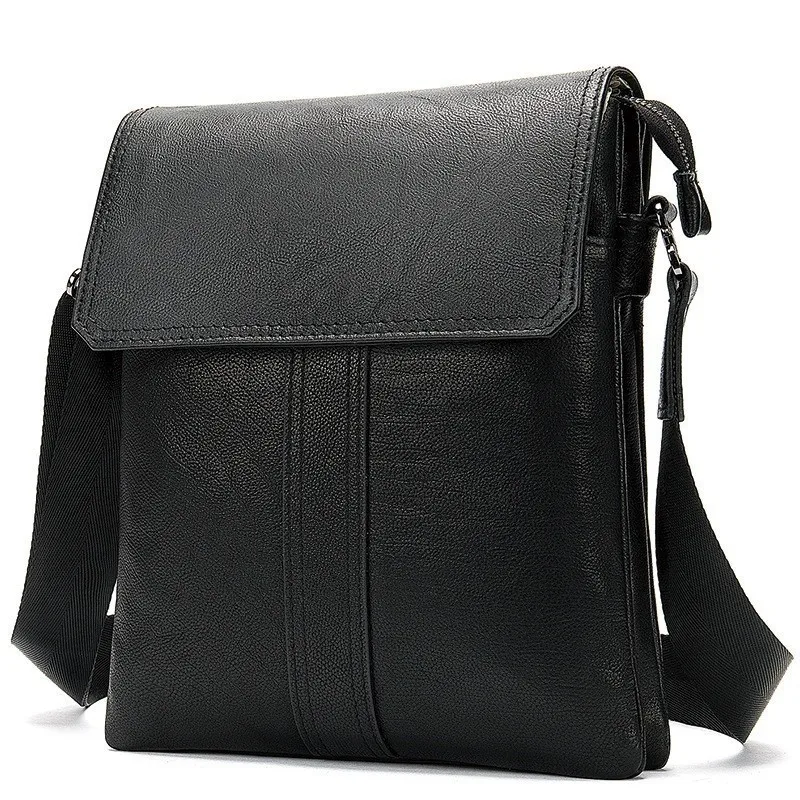 

100% Genuine Leather Men Shoulder Bag Crossbody Bags For Men High Quality Bolsas Fashion Messenger Bag For Ipad
