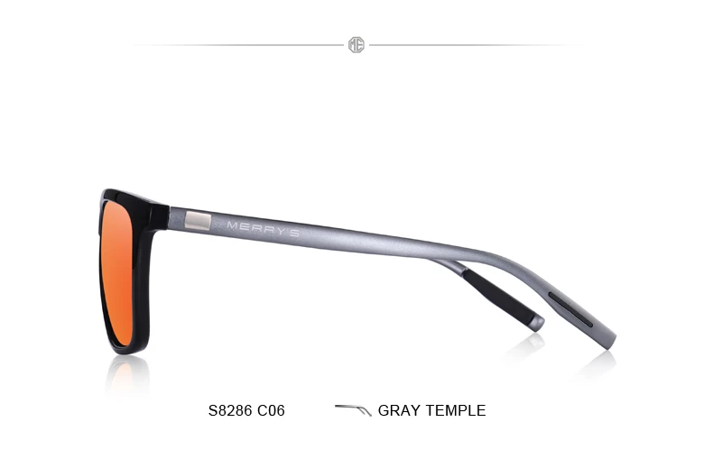 MERRYS дизайн для мужчин и женщин классические квадратные поляризованные солнцезащитные очки алюминий ноги легче дизайн UV400 защита S8286