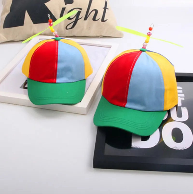Adjustable Propeller Ball Baseball Cap Hat Colorful Propeller Adult Children Boys Girls Snapback BBYES