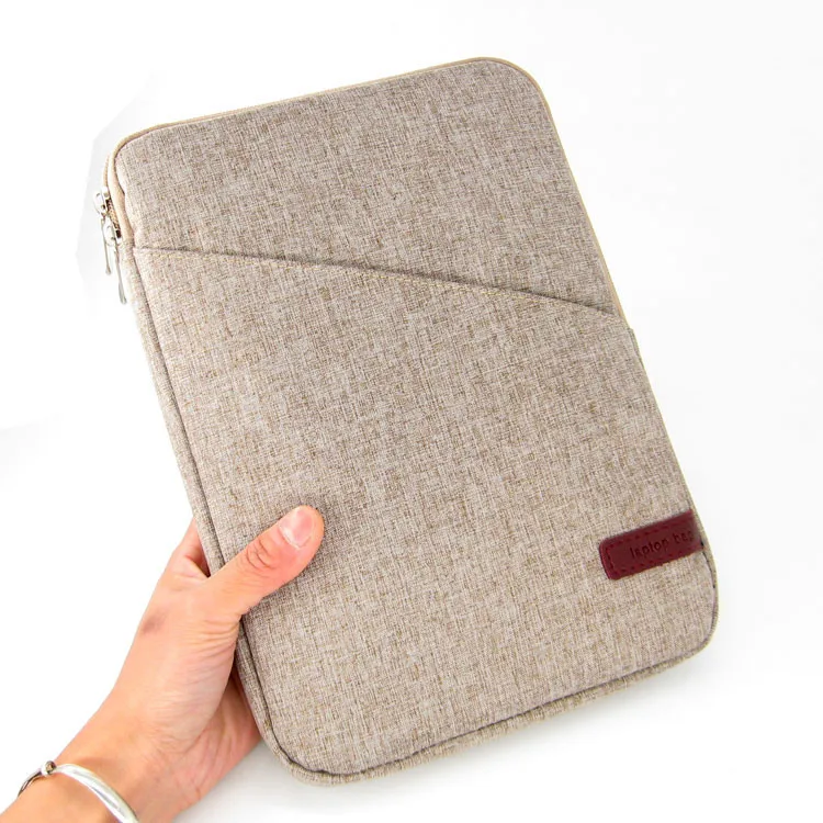 Для iPad 9,", Air 1 2, Pro 9,7 дюймов, ZVRUA противоударный Хлопковый чехол с подкладкой покрытие для сумки - Цвет: Серый