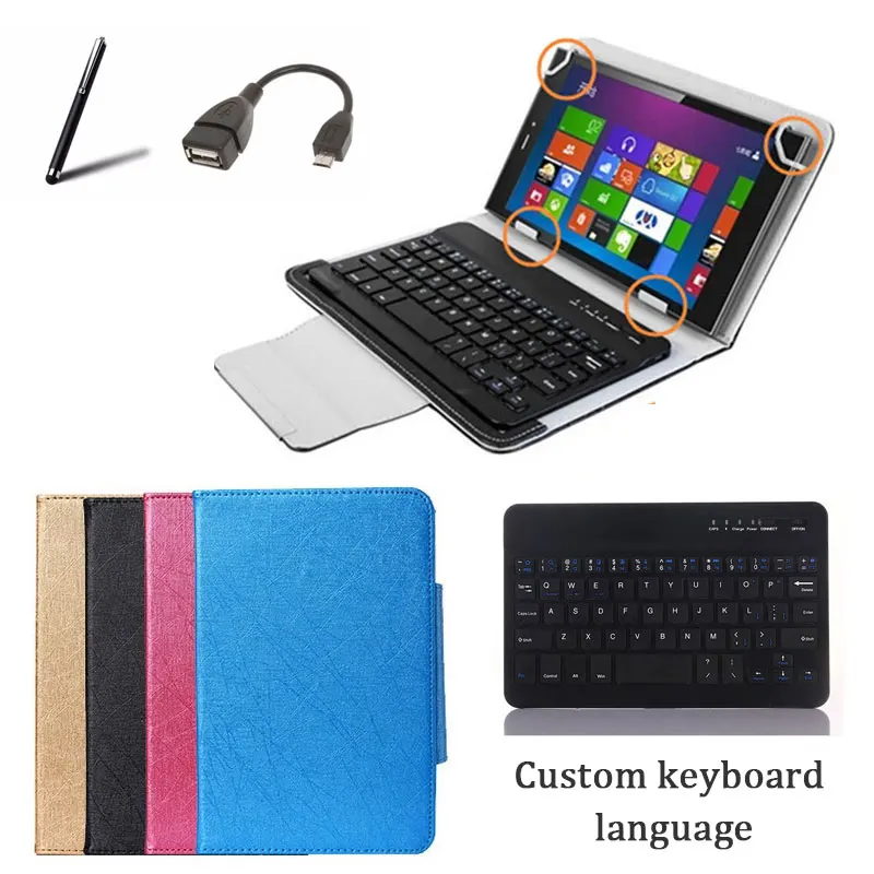 

Universal Bluetooth Keyboard Case Stand Cover For TECLAST X80 HD 8 Inch Tablet Keyboard Language Layout Customize +Free Gifts