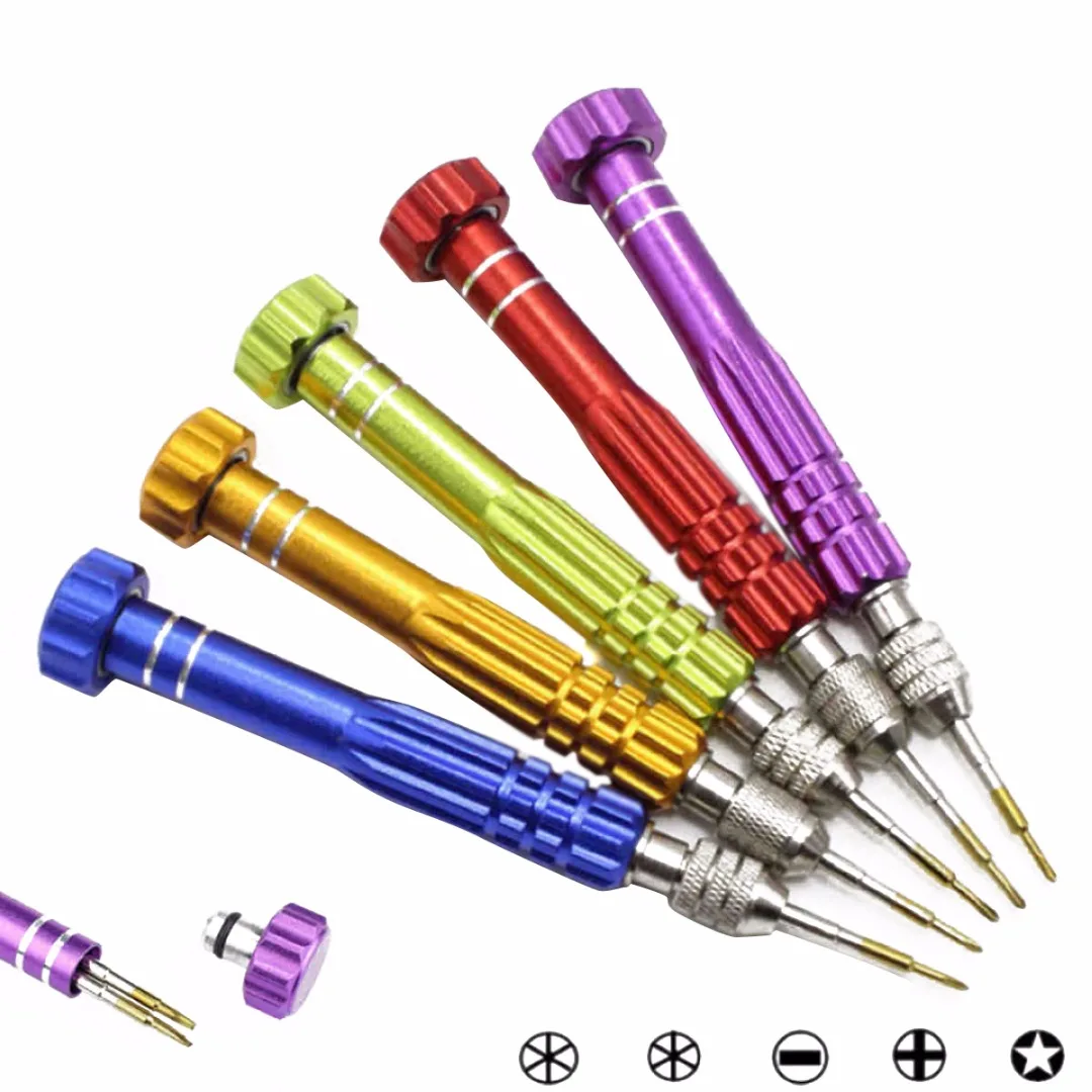 Shellhard 5in1 Watch Repair Tool Kits Screwdriver Set Repair Opening Tools Kit for Watch Eye Glasses