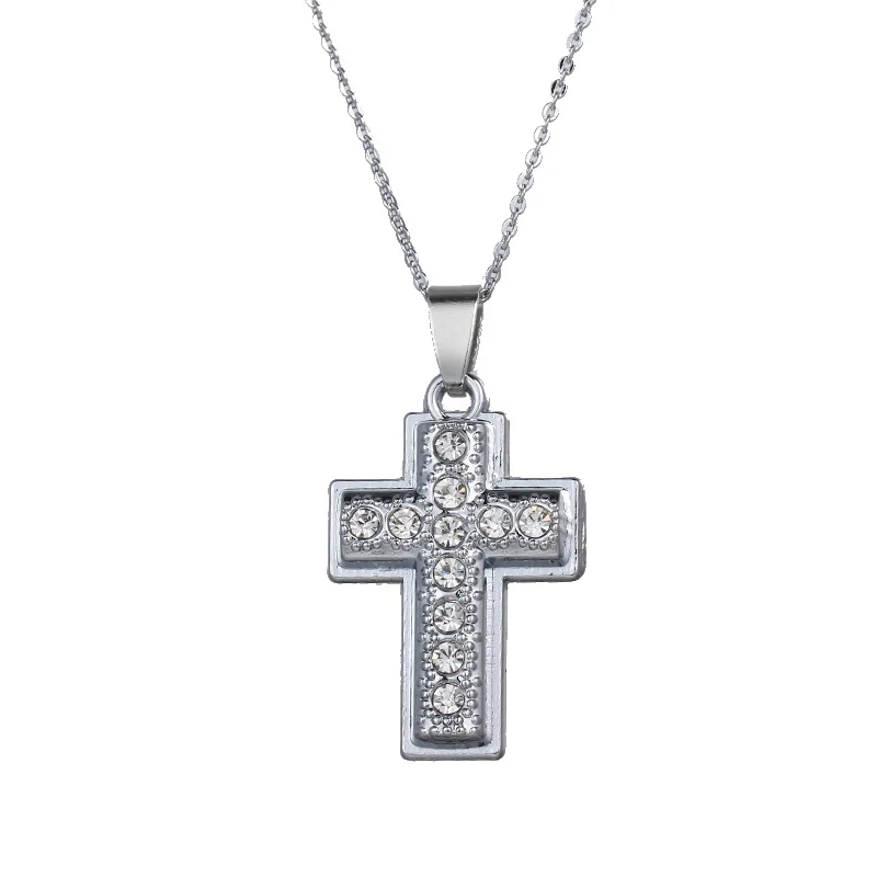 CACANA 2018 New Fashion Silver Cross Necklaces & Pendants Collares For Women Men Mujer Accessories Jewelry