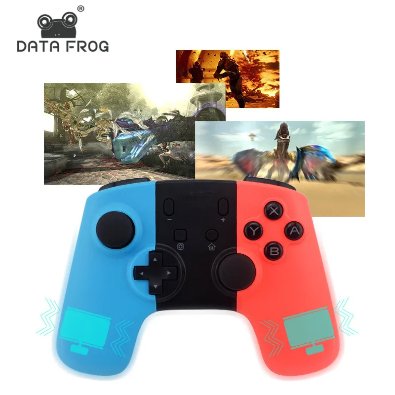 Данных лягушка для Nintend переключатель игровой контроллер Bluetooth Беспроводной джойстик для консоли коммутатора контроллеры