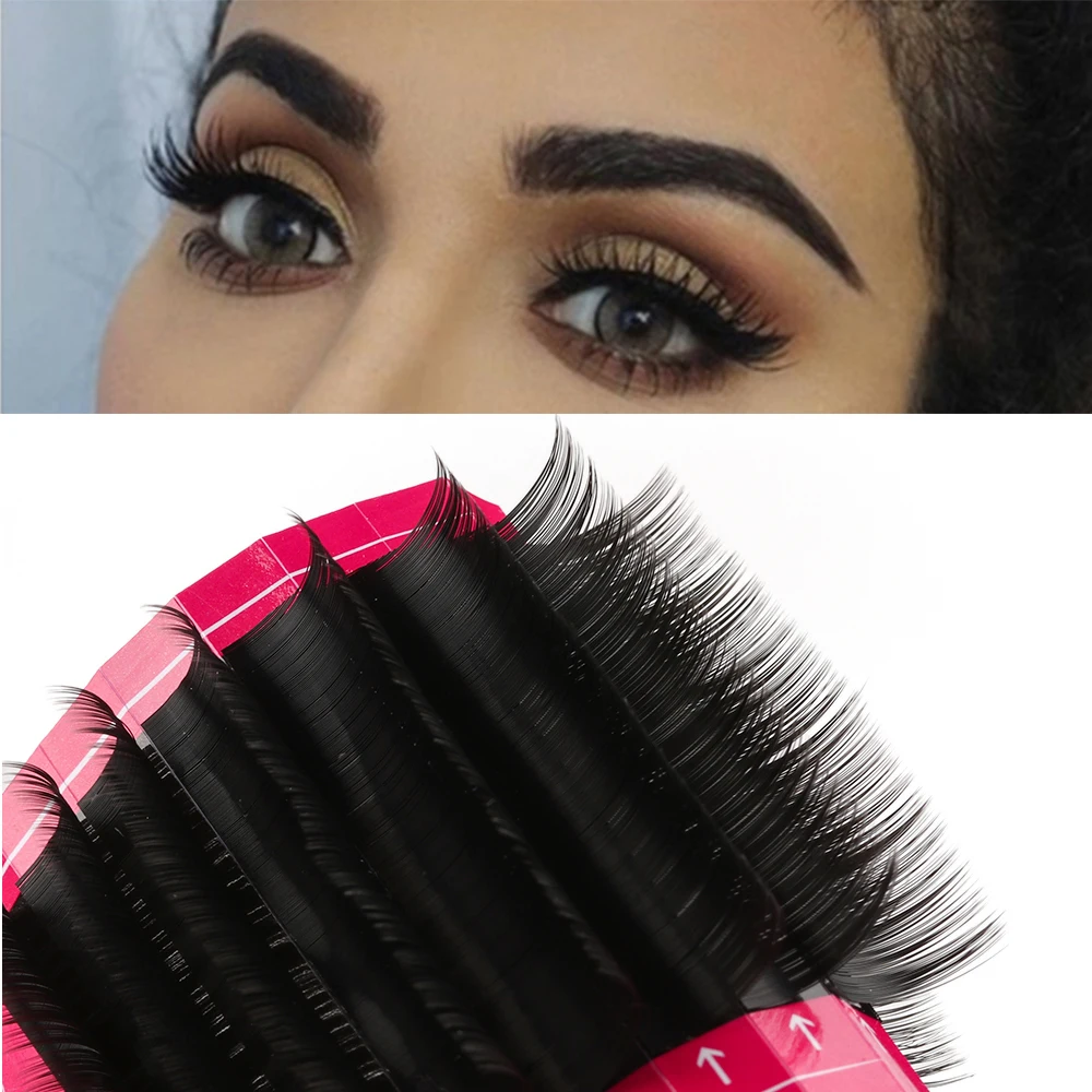 1Pack 12 lines Individual Faux Mink Eyelashes Volume Lashes B C D Curl Full Size | Красота и здоровье