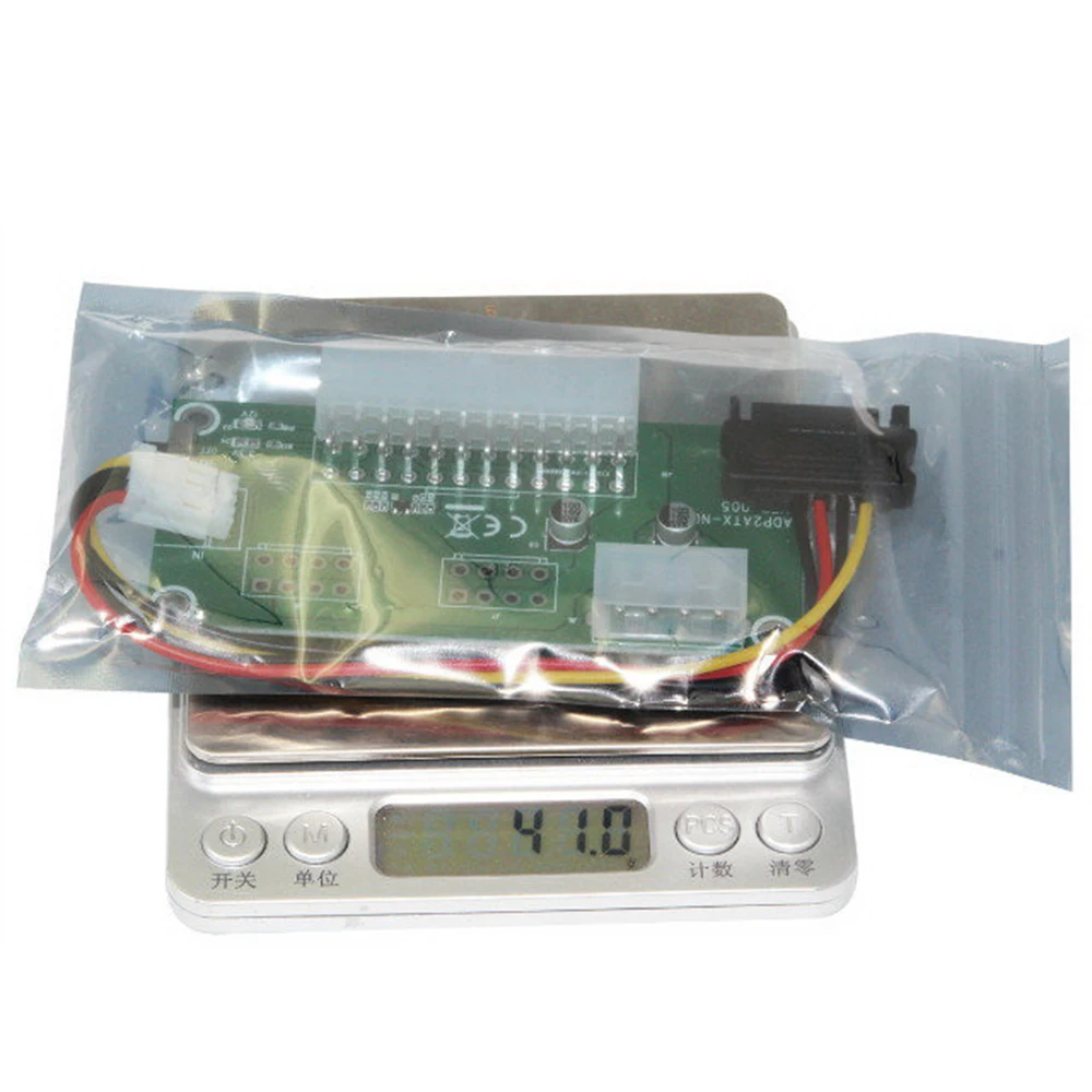 Computer Cables 24PIN Power Line Starter Pinboard Adapter Board 4PIN//SATA Detection line Cable Length: with SATA Cable