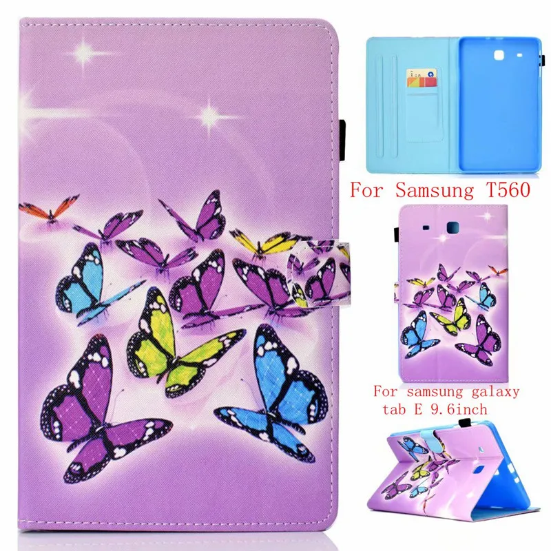 

For Samsung Tab E 9.6 T560 leather cover case funda For Samsung Galaxy Tab E 9,6 T560 T561 Tablet caso Slim shell protector