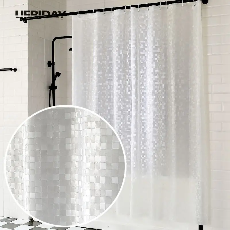 UFRIDAY стильная решетчатая занавеска для душа, водонепроницаемая занавеска для ванной, блестящая 3D Мозаика, занавеска для ванной, пластиковая занавеска для ванной