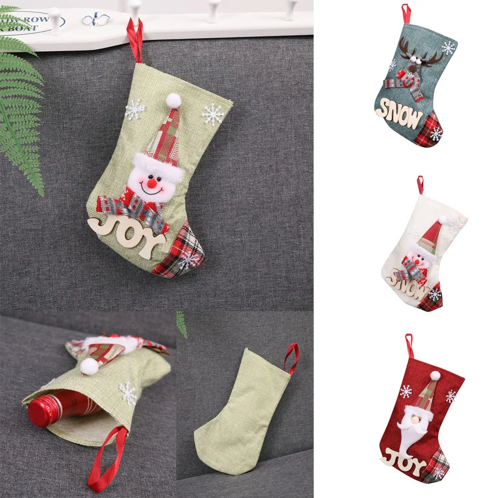 

Christmas Tree Stockings Home Decoration Party Supplies Christmas Hang Pendant Ornaments Xmas Candy Gift Bag Nativity 2019 #A