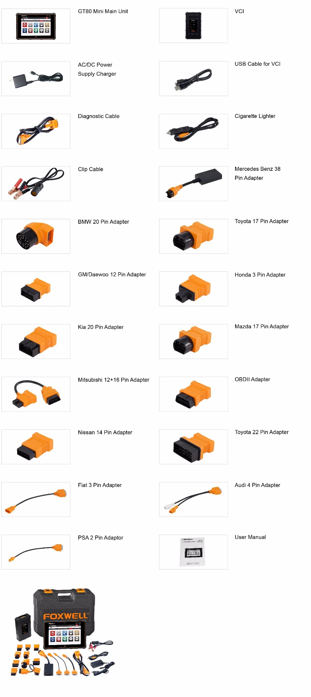 FOXWELL GT80 мини Полный системный сканер EPB/Подушка безопасности/ABS/DPF/с многофункциональной функцией, похожей на autel MS908