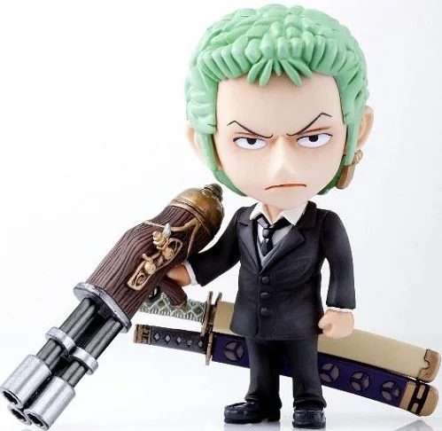 Free Shipping Cute Nendoroid 4" One Piece Roronoa Zoro PVC Action