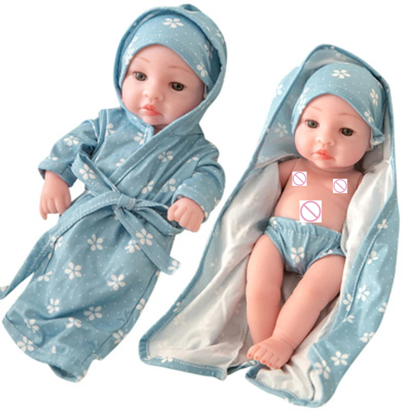 10 дюймовые Мини куклы Reborn Baby мягкие резиновые полностью силиконовые