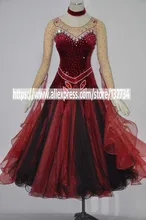 Ballroom Dance Dress Modern Waltz Standard Competition Rhinestone Dress.party dress.social Dress