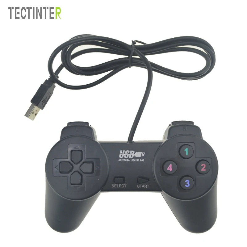 Meilleur Noir Filaire Gamepad USB 2.0 Joystick Contrôleur Joypad Controle Pour PC Ordinateur portable Pour PC Portable Ordinateur Pour win7 8 10