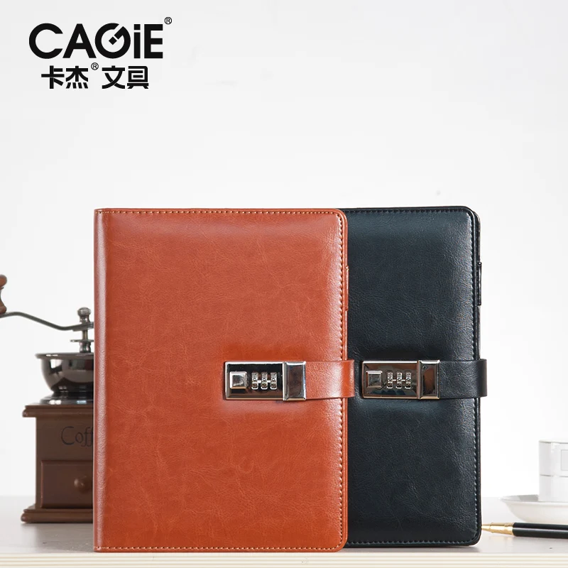 

1pc Vintage Pu Leather Office File Folder Padfolio Men Password Lock Business Meeting Document Bag Folders Padfolios