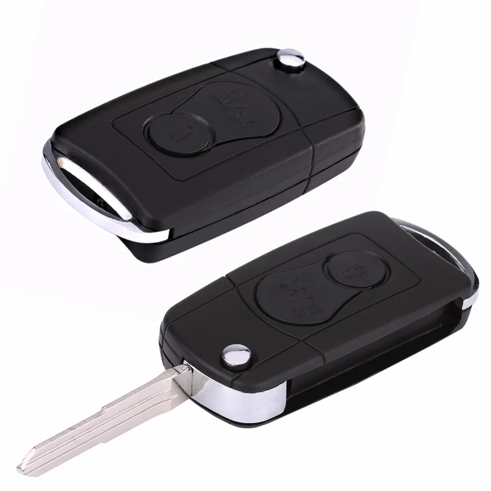 

Car-Styling Flip Folding Remote 2 Buttons Car Key Fob Shell Case For Ssangyong Actyon Kyron Rexton