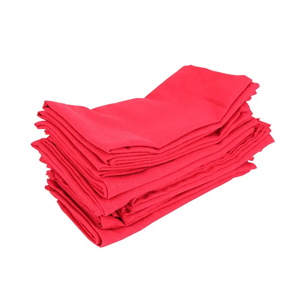 Набор салфеток из ткани, льна и хлопка, 12 шт., теплоизоляционный коврик, обеденный стол, скатерть, салфетка, тканевые салфетки - Цвет: 12-CJ006-4040Red